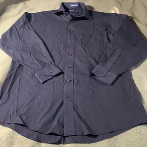 Men’s Stafford black, long sleeve dress shirt.  Fitted.  Size 32-33. 16 1/2